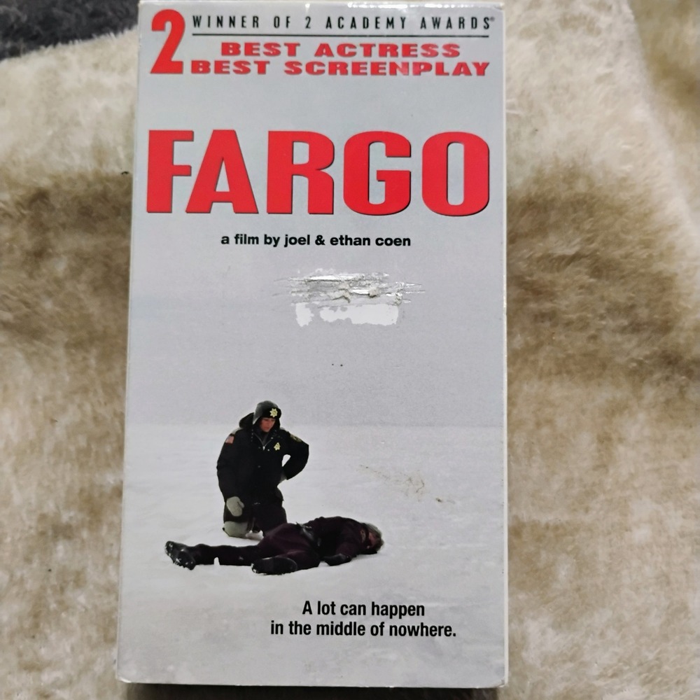 Fargo VHS Movie 1996 Coen Brothers Crime Thriller Frances McDormand Retro 90s